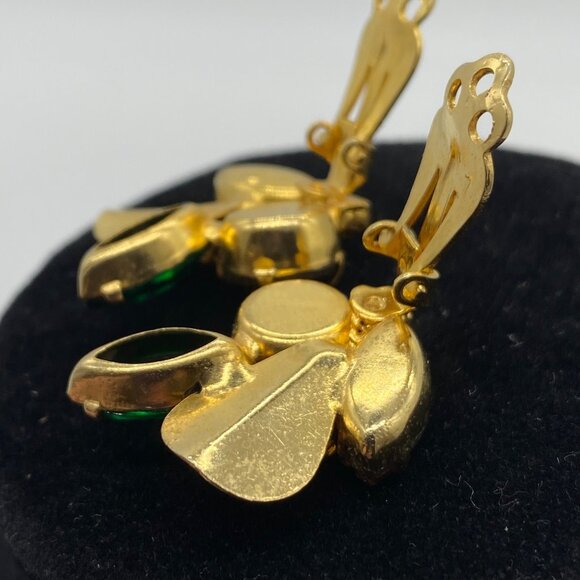 Juliana D&E Fall Watermelon Rhinestone Brooch Scalloped Lea Earrings Set - Picture 13 of 13